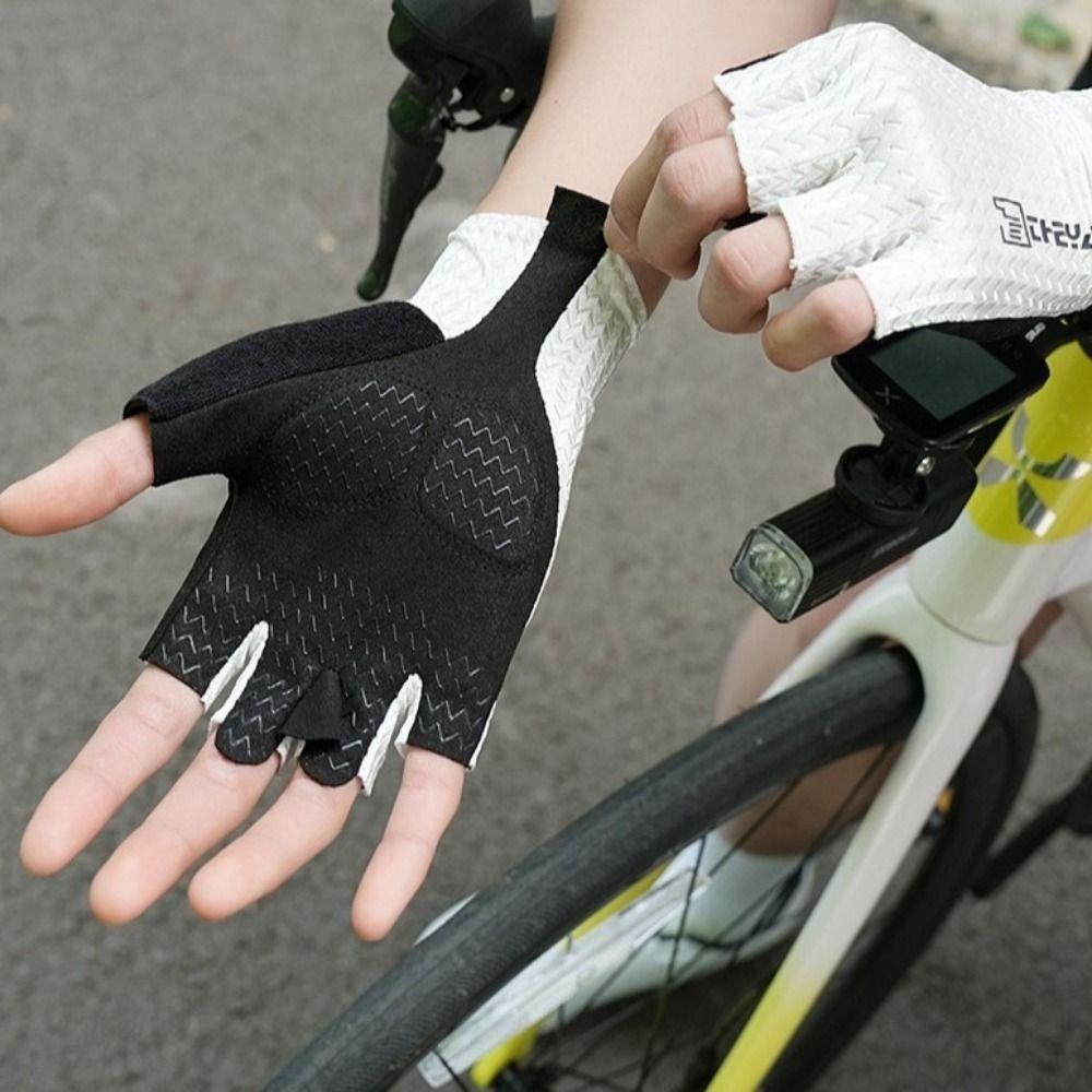 1Pair Breathable Cycling Bike Gloves Shock Absorption Bicycle Gloves Outdoor Sports