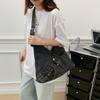Vintage Denim Bag Women's Underarm Shoulder Bag Large Capacity Commuter Crossbody Bag
