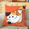 chubby cute orange cat Cushion Cover Soft Durable Reversible Pillow Cover Home  Car MultiScene Daily Comfort Pillowcase