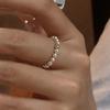 Elegant Geometric Pearl Ring - Women's Versatile Stackable Trendy Index Finger Ring