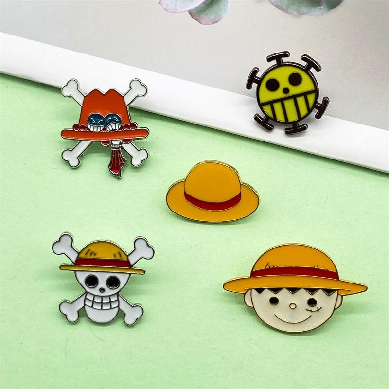 Cartoon Netter Junge Mit Hut Schädel Design Metall Emaille Brosche Übertriebene Persönlichkeit Abzeichen Pin Schmuck Fan Geschenk