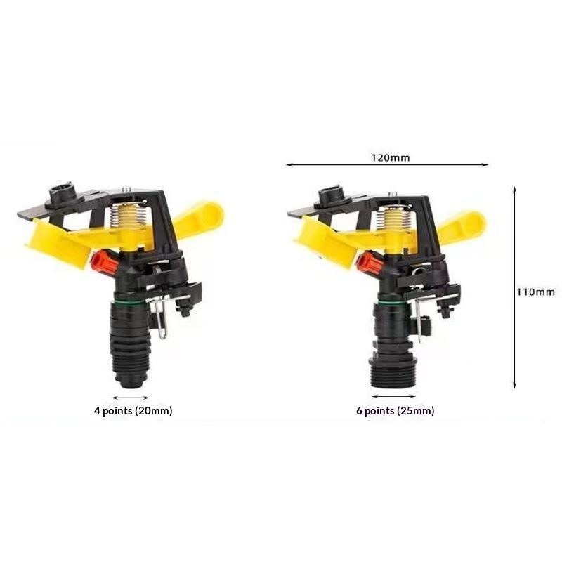 Adjustable Rocker Lawn Sprinkler 360 Degree Rotation Even Spray For Irrigation Agricultural Site Cooling Dust Removal