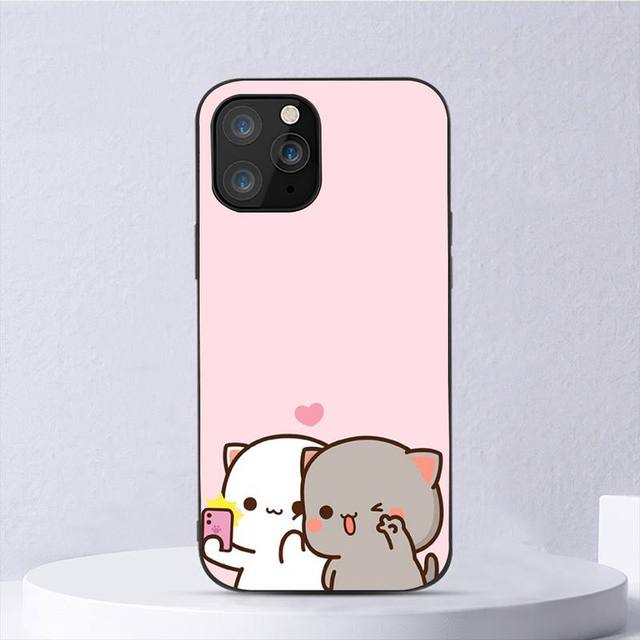 

Чехол для телефона с изображением кота персика и моти для Iphone 11 12 Mini 13 14 Pro Xs Max X 8 7 6s Plus 5 Se Xr Shell iPhone14Max