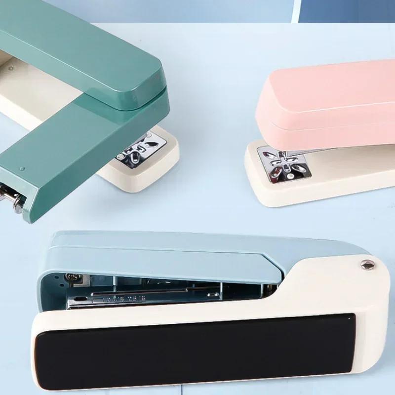 Large 360 Degree Rotatable Stapler for Students Home Office Use Stapling Machine Strong Clutch Large Capacity Staple Extractor