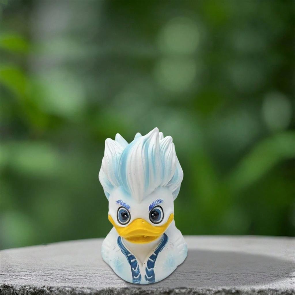 Duck Figurine Creative Ice/Fire Duck Statue Small Resin Animals Desktop Decorations For Home Office