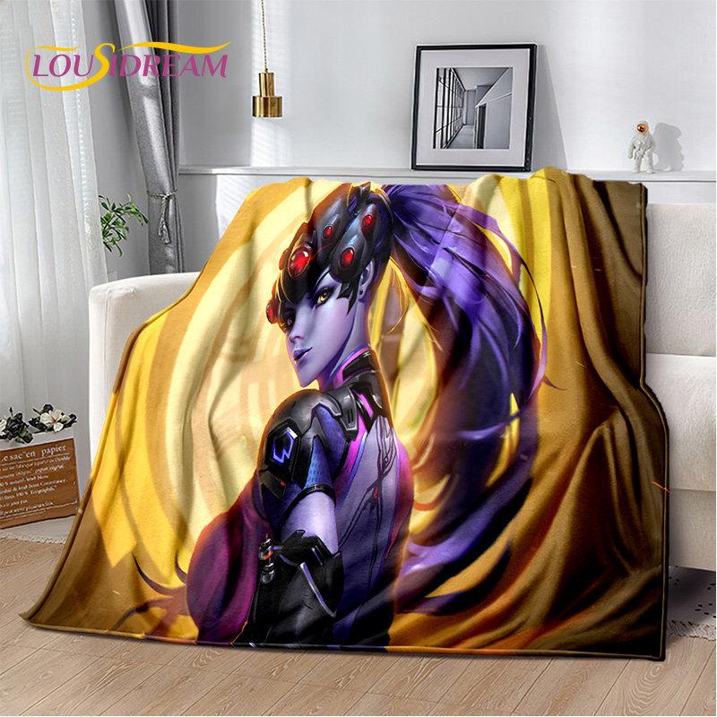 Overwatch Game Gamer DVA  Reaper Soft Plush Blanket,Flannel Blanket Throw Blanket for Living Room Bedroom Bed Sofa Picnic Kid 3D