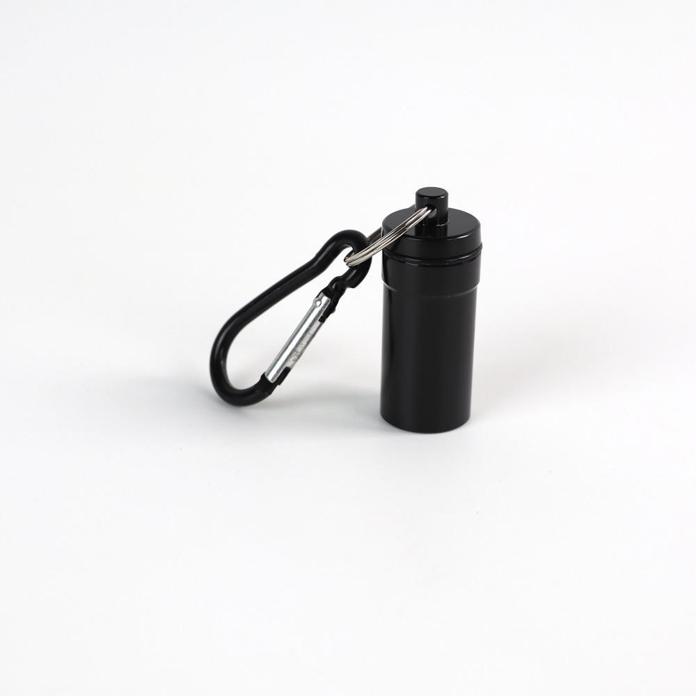 

New Mini Portable Pill Case Box Holder Keychain Waterproof Aluminum Container Tablet Storage for Purse Outdoor Camping Travel чёрный