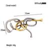 Intelligence Puzzle Zinc Alloy Disentanglement Rings - Unlock Nine Linked Rings Kongming Luban Lock Educational Toy