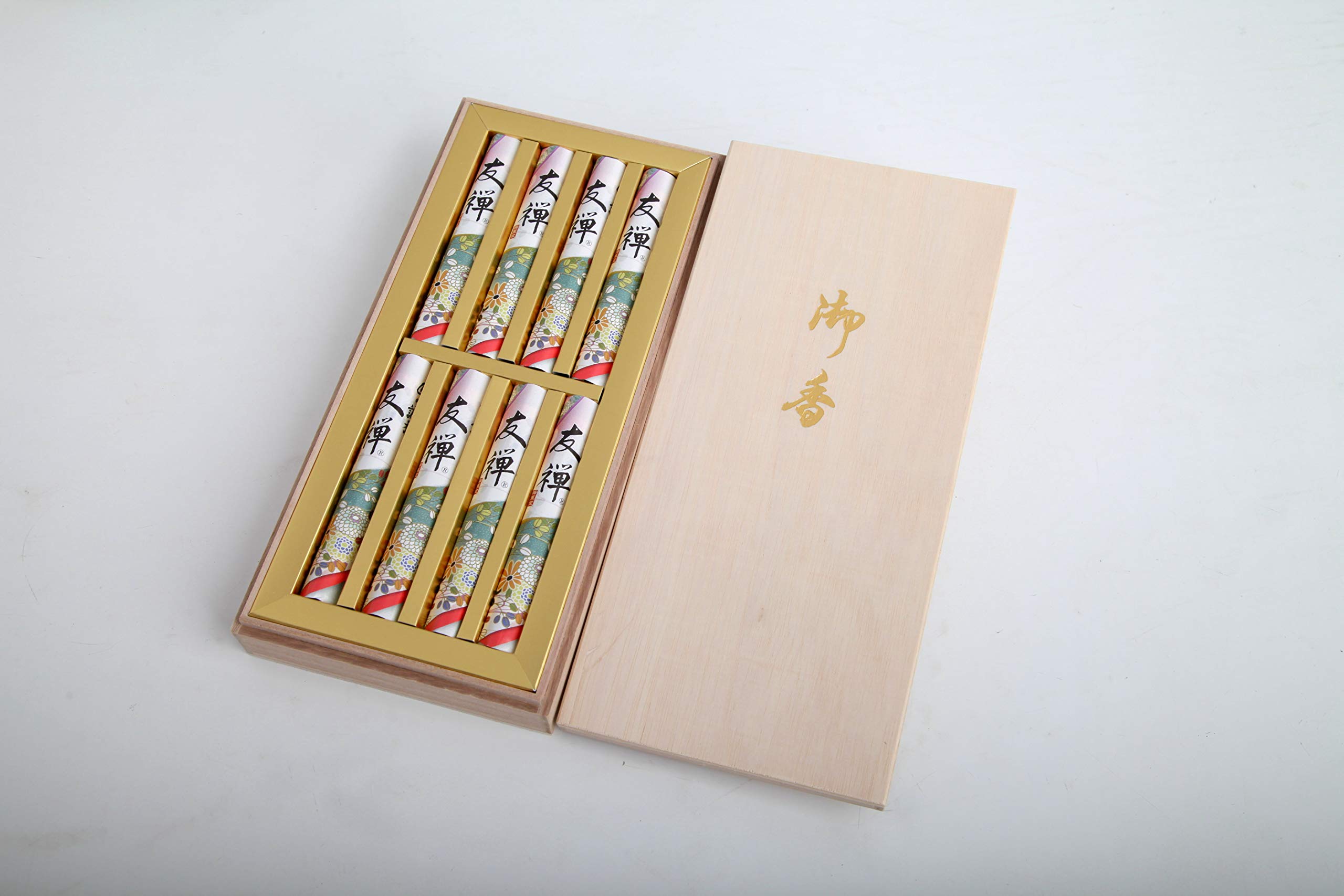 

[Packaging with Lotus Flower] Baikundou Artisan s Chosen Yuzen Incense, 8 Sticks [Paulownia Box] Made in Japan, Awaji Island, Baikundou Incense,