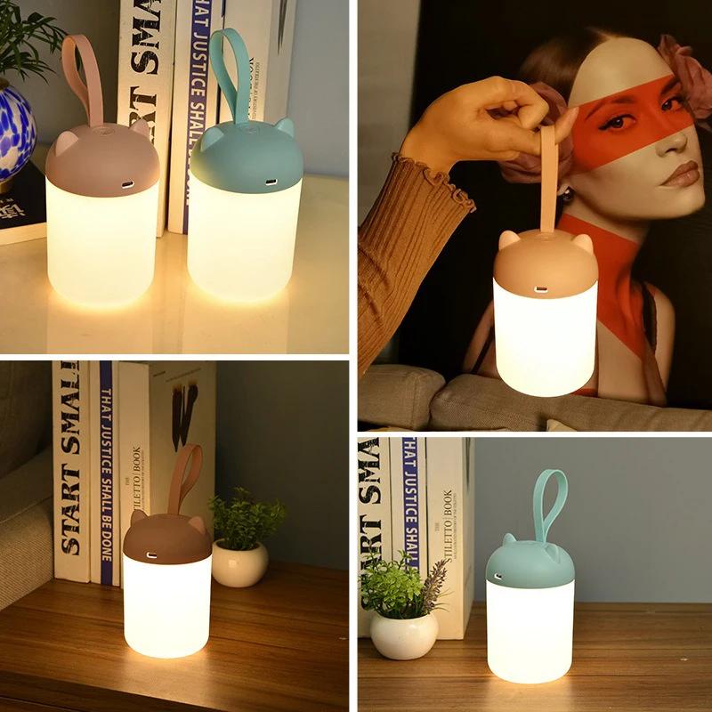 Rechargeable LED Night Light USB Human Touch Control Lights  For Living Room Study Bedroom Bedside Home Decotion Table Lamps