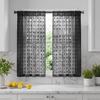Kitchen Curtains, 2-Piece Set, Polka Dot Jacquard, Rod Pocket Top