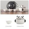 Kaaipee Tea Cute For 3 Teapot Chinese Tea Ceramic Tea Cup Set with Storage Travel Tea Portable Tea Utensils Set, Panda, People, Set, Utensil, Cup,