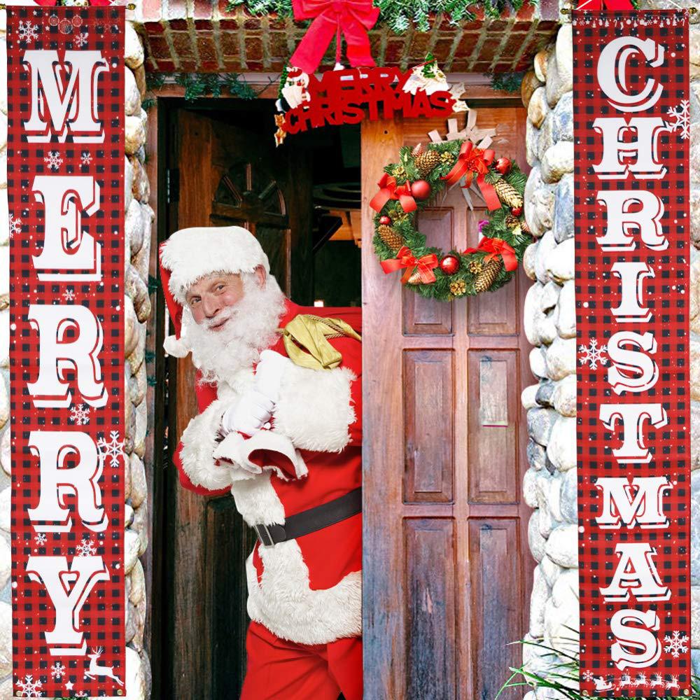 Christmas Door Banners: Hanging Flags & Decorative Curtains for Popular Holiday Display