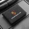 PU Leather Credit Card Case Car Driving Documents Protective Case For Porsche Boxster Cayenne Panamera Macan Cayman 911 918 996 917 991