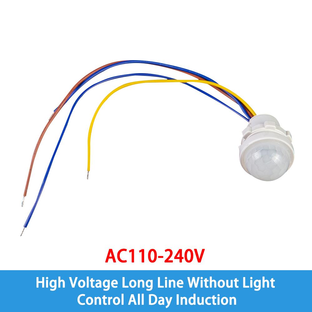 AC110-240V DC12-24V Automatischer Sensor-Lichtschalter LED PIR Infrarot Bewegungssensor Erkennung Mini LED Empfindliches Nachtlicht