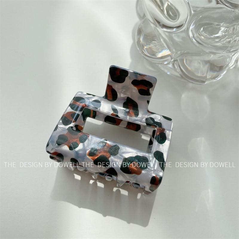 Vintage Chic Leopard Print Hair Clip For Women Handmade Acetate Hair Accessory