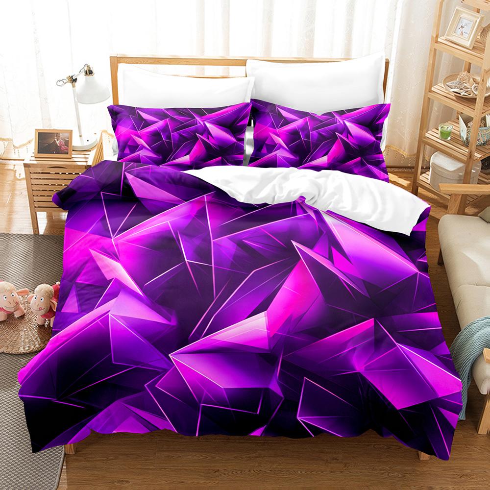 Polygon Bedding Sets Geometry 3D Printed Comforter Cover Single Twin Queen King Size 3pcs Duvet Cover Teen Room Decoration