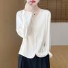 Women's Luxury Satin Blouse Long Sleeve Loose V-Neck Shirt Spring and Summer