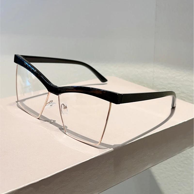 Oversized Cat Eye Glasses Women Fashion Blue Light Blocking Optical Frames  New Ins Trendy Brand Design Eyeglasses