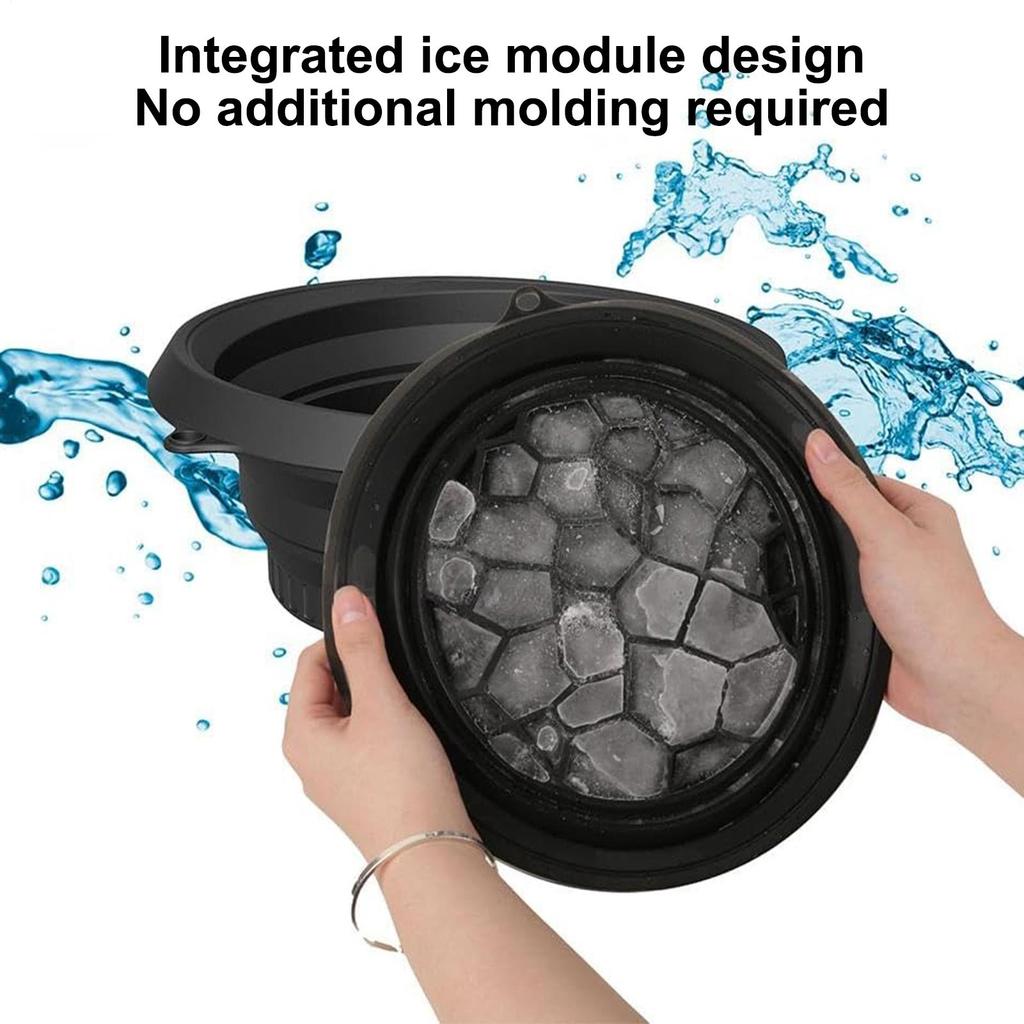Silicone Facial Ice Bath Bowl Foldable Cold Ice Plunge Bowl Reusable Face Washing Basin For Icebath Facial Skin Care