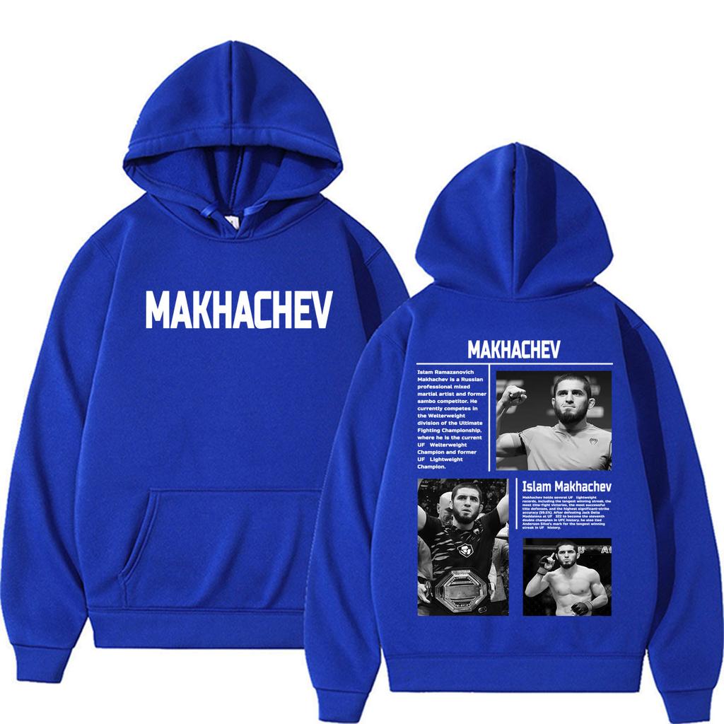 Ma King Islam Makhachev Fan Gaver Hættetrøjer Mænd Kvinder Volds Æstetik Bodywarmer Sweatshirts Afslappet Fleece Oversized Hættetrøje