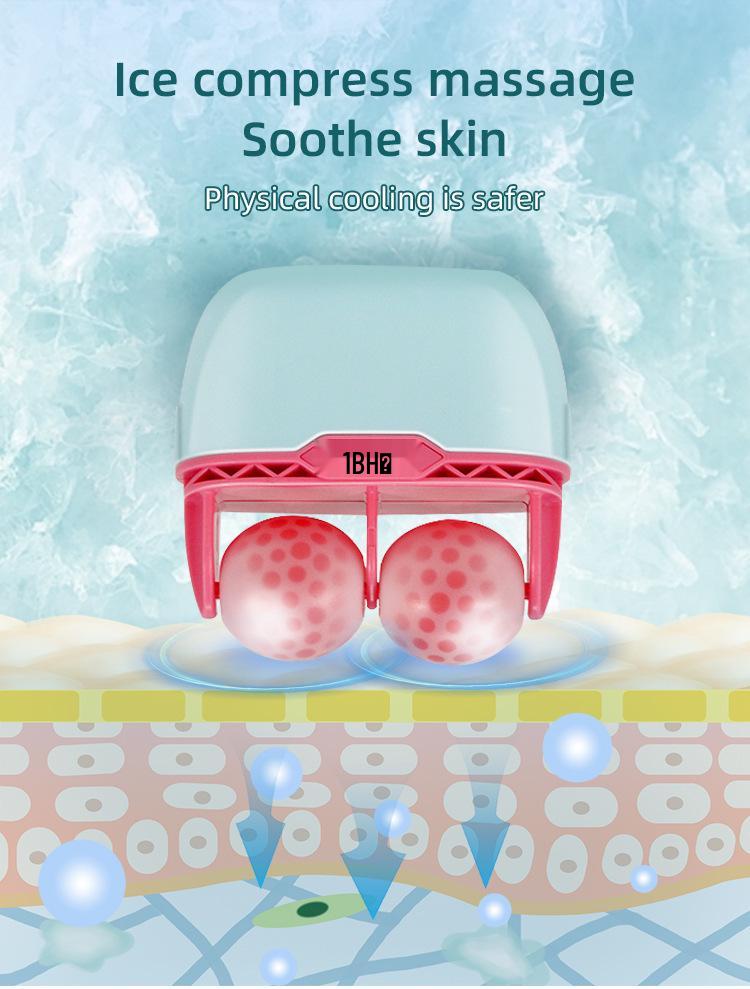 Dual-Mode Double-Head Ice Wheel Portable Massager