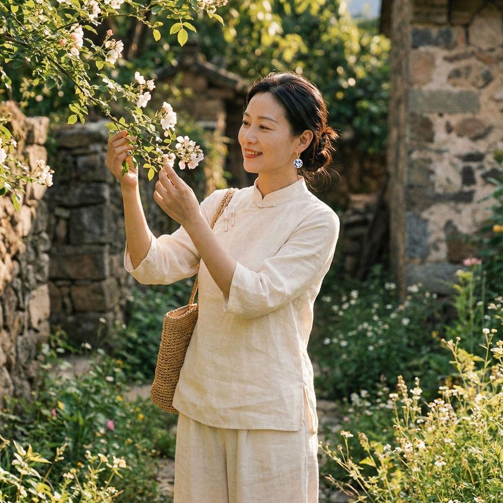 Chinese Style Blue and White Porcelain Earrings Dripping Oil Gold Enamel Hoop Earrings  Party