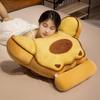 Cartoon Bedside Soft Animal Bread Cat Capybara Backrest Sofa Cushion Plush Biscuit Cat Triangle Pillow On The Bed Gifts