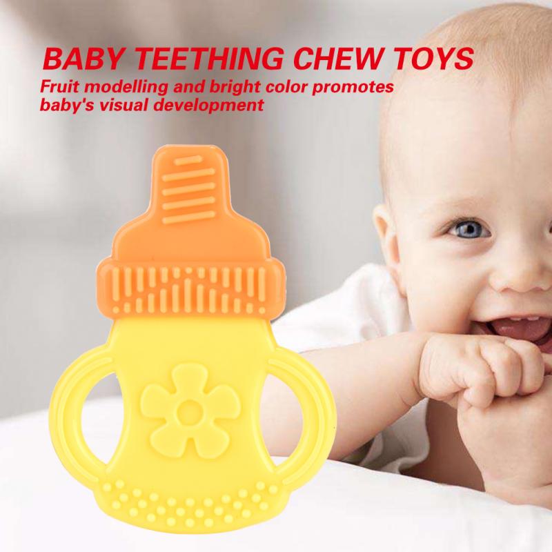 Soft Silicone Baby Teether Fruit Modelling Infant Interesting Teething Chewing