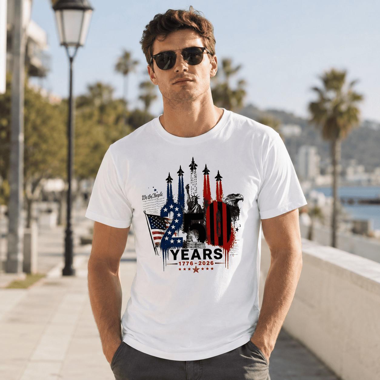 250th Anniversary American Pride Patriotic 4th of July USA T-Shirt XXXL
