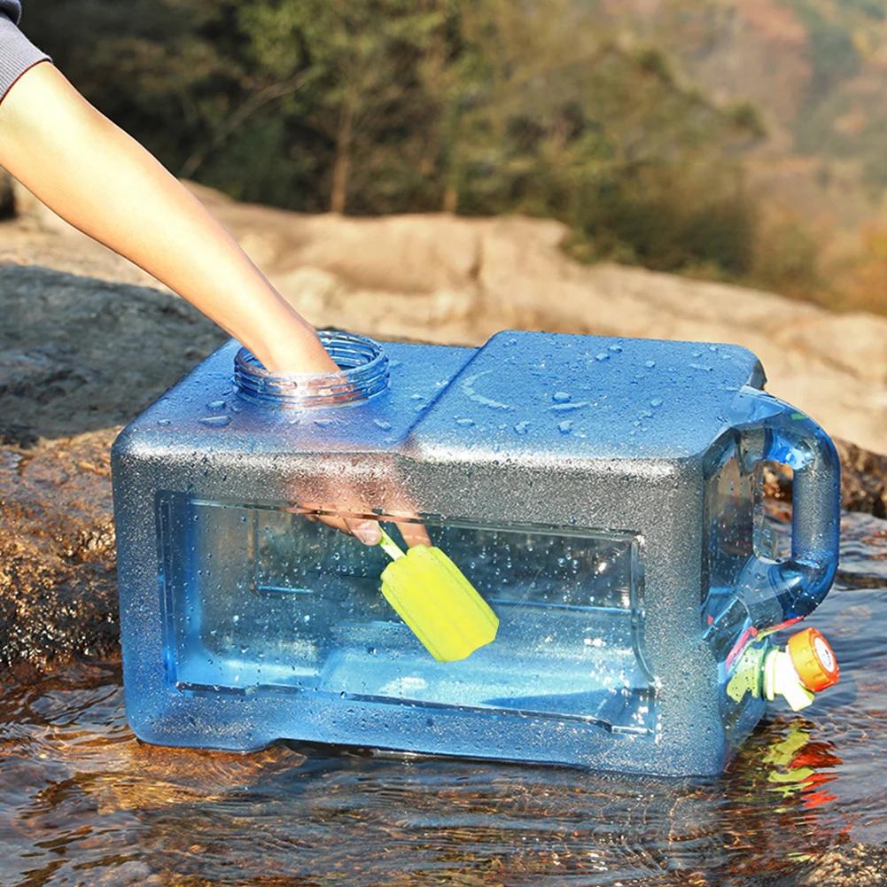 15/18/19/20/22/24/25L Car Water Bucket Large Capacity Drinking Water Bucket with Faucet Portable Car Water Bucket Driving Pure