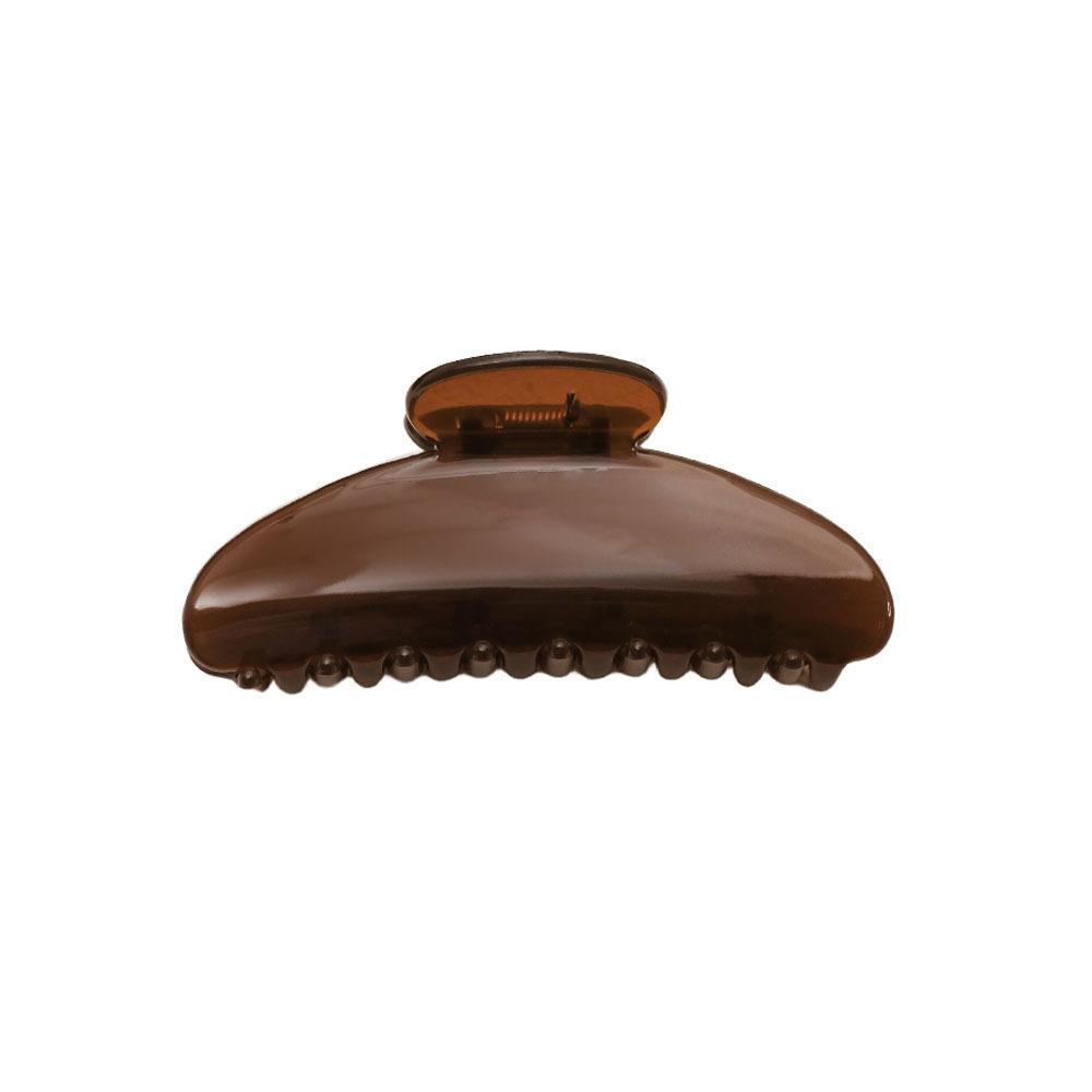 Large Semicircle Jelly Color Updo Hair Claw Clip for Thick Hair