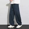Spring and Summer New European, American, Japanese and Korean Port Pure Cotton Scimitar Navy Blue Loose Straight Casual Pants Men's Pants