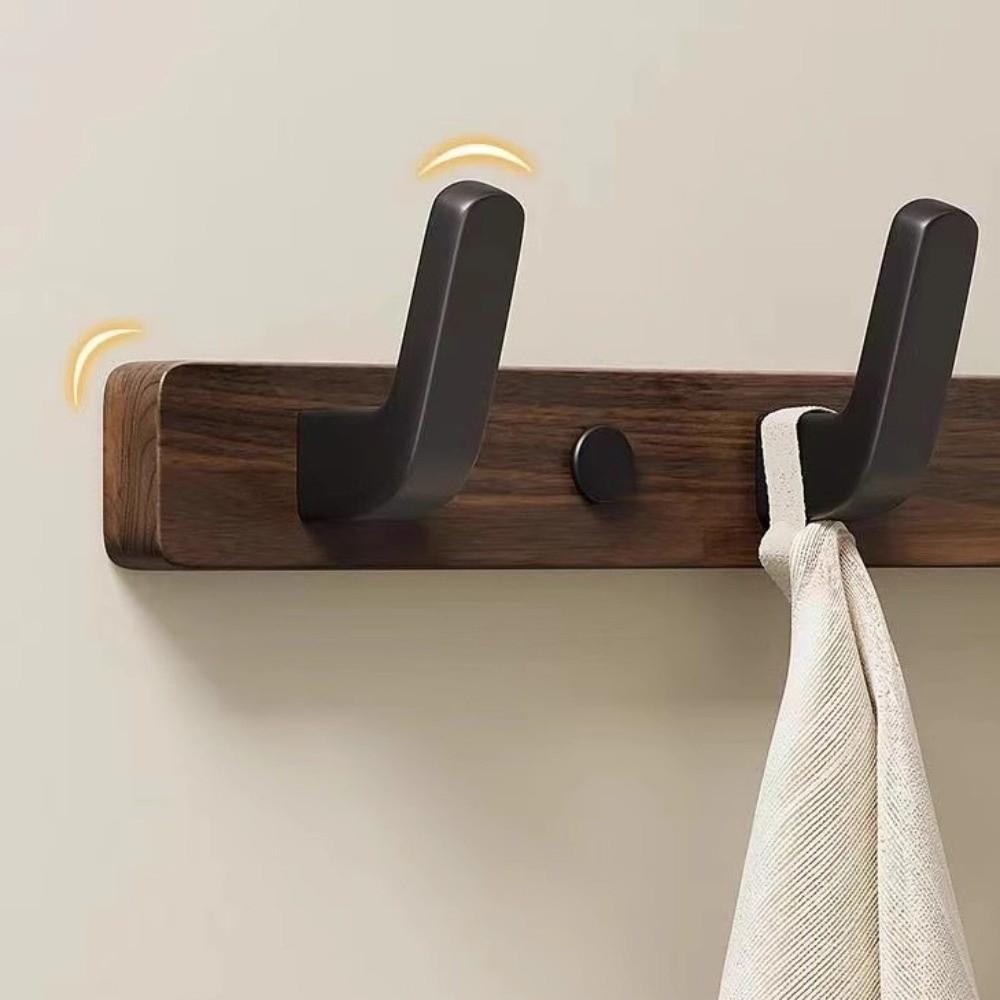 Entrance Hanging Walnut Wood Clothes Hook Without Punching Hats Organizer Fitting Room