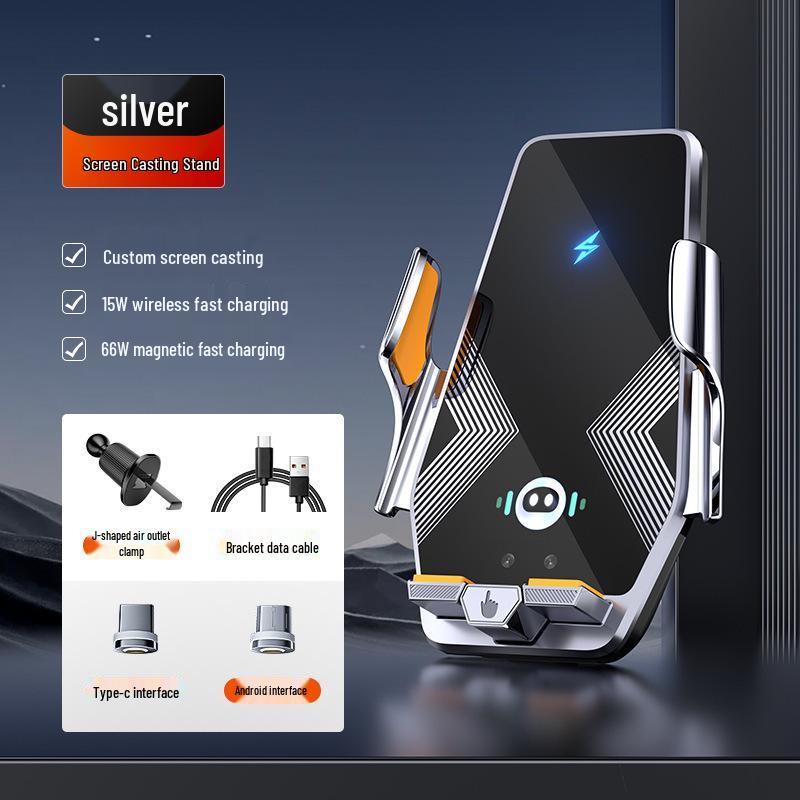 15W Auto Induction Wireless Car Charger & Phone Holder