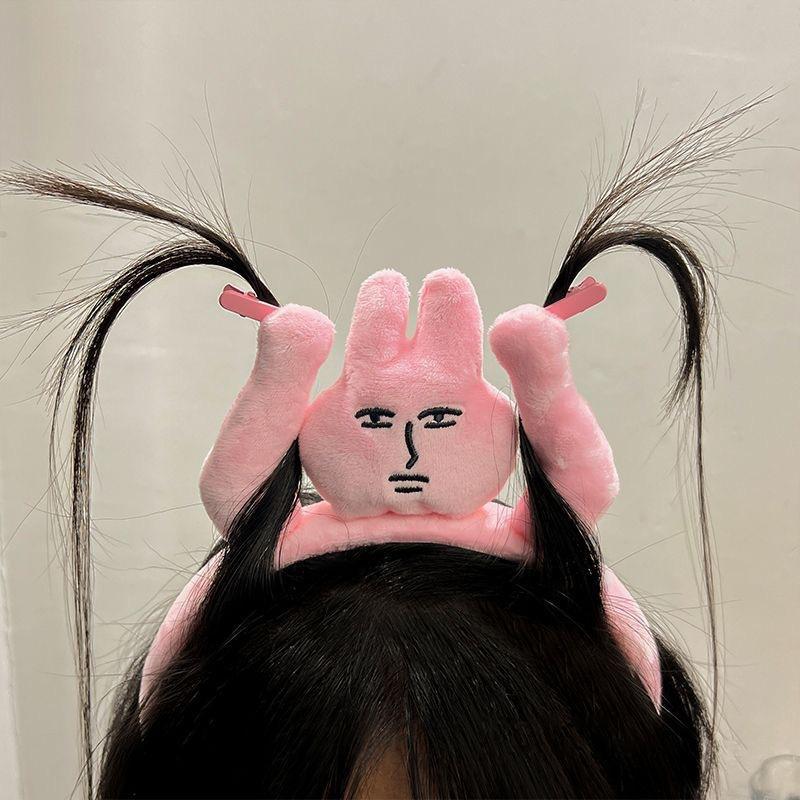 

1PC Single Pink Rabbit Headband, Funny Cartoon Design, Minimalist Style