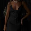 Fashion Wind Sexy V-neck Brace Open Back Sheath Dress Backless Suspender Sexy Dress