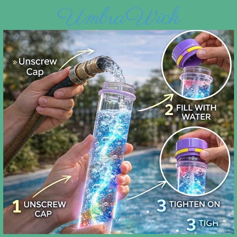 Pistola ad Acqua LED Arcobaleno con Luce Luminosa per Piscina, Spiaggia, Giochi all'Aperto