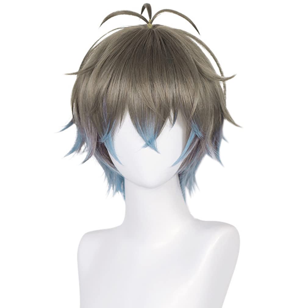 

LAOBAO Ike Eveland Cosplay Light Mesh Bob Costume Accessory for and Events Wig, Blue/Brown Wig, Heat-Resistant, Parties, Halloween, Festivals,