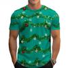 Christmas Men's T Shirt 3D Print Casual Short Sleeve Tees Street Fashion Crew Neck Pullover Male Oversized Clothing Sweatshirt
