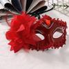 Venetian Style Mask Half Face Masquerade for Women, Mesh Flower Rhinestone Mask, Costumes Accessory Halloween Carnival Prom Ball Party Decorative