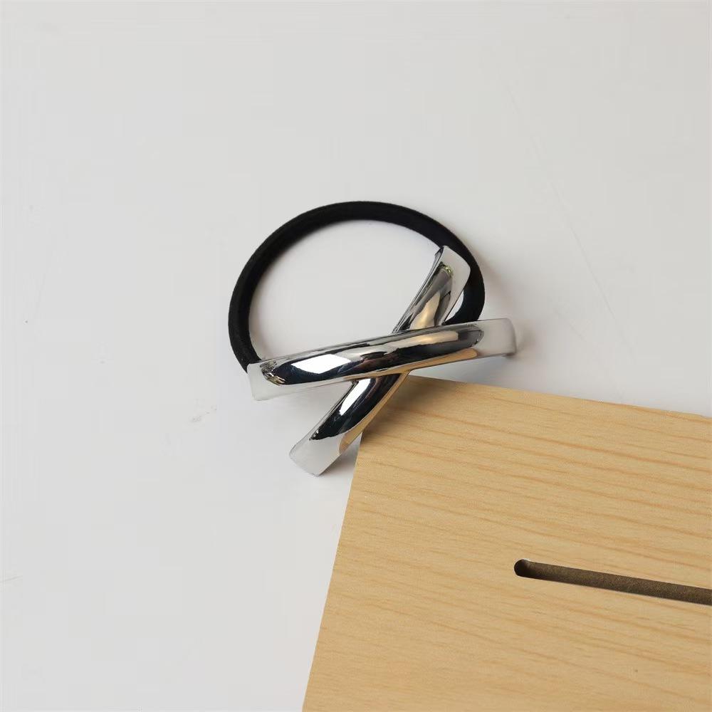 Mode Punk Geometrische Metall Haarspangen Elastische Haargummis Haarseil Stirnbänder Für Damen Mädchen Haarschmuck Geschenke