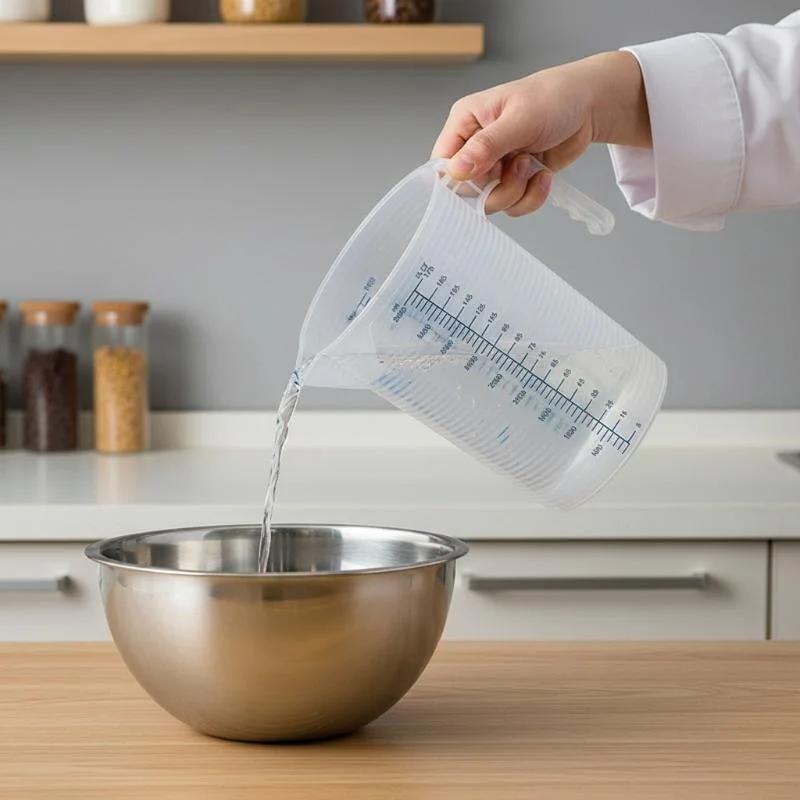 Food Grade Measuring Cup Beaker 500ml 1000ml 2000ml 3000ml 5000ml Plastic with Clear Scale for Cooking and Baking Needs 5 Sold