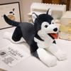26/57cm Handgemaakt Levensgetrouw Blije Zwarte Husky Pluche Speelgoed Zacht Schattige Husky Pluche Pop Mooie Begeleidingspop Schattig Verjaardagscadeau