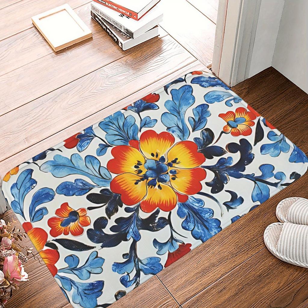 1PC Nectar Visitor Pattern Kitchen Rug Non-Slip Door Mat Pop design Bathroom Rug Bath Mat Carpet for Home Sink Laundry ecoreeree