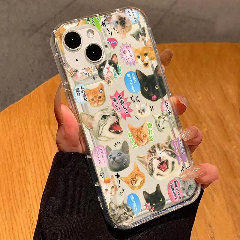 Cat Union Print Clear Phone Case for Xiaomi Redmi Note 13 12 11 Pro Plus 4G 5G 10 9 9S 8 Pro Redmi 12C 10C 9C 9A 9T Cover