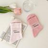 Female Spring and Autumn Pure Cotton Gentle Pure Color Loose Mouth Boneless Moon Son In The Tube Pile Socks