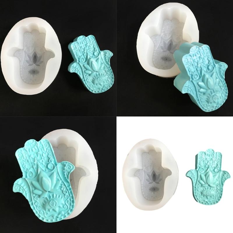 Hand Shape Flower Silicone Candle Molds for Epoxy Resin Candle Soap Making Gypsum Silicone Molds for Home Decoration