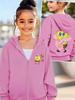Jellyfish Fields SpongeBob Zippered Hoodie Kids Summer Cute Cartoon Crewneck Boys Girls 3-14