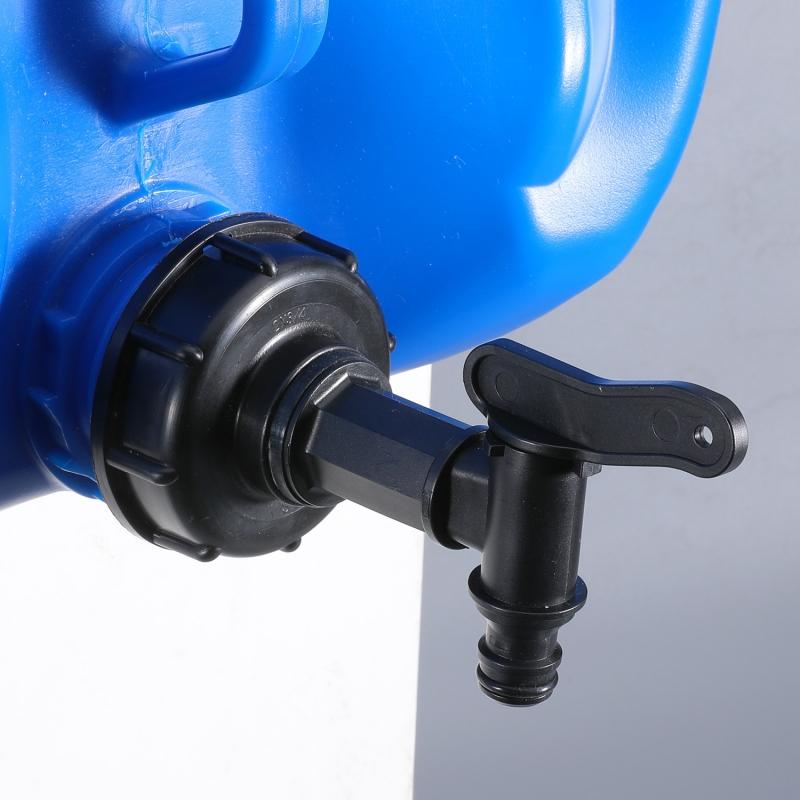 S60x6 Thread Plastic IBC Tank Tap to 1/2 Home Connector Barrel Joint Exhaust Faucet Switch IBC Fitting Garden Hose Connection